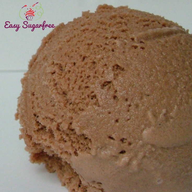 Chocolate ice cream in a bowl