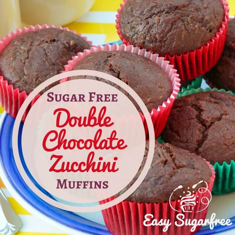 Double Chocolate Zucchini Sugar Free Muffins