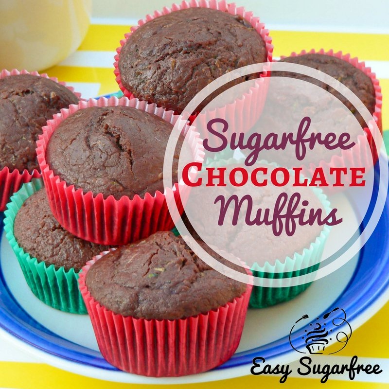 Sugar free chocolate muffins, with variations