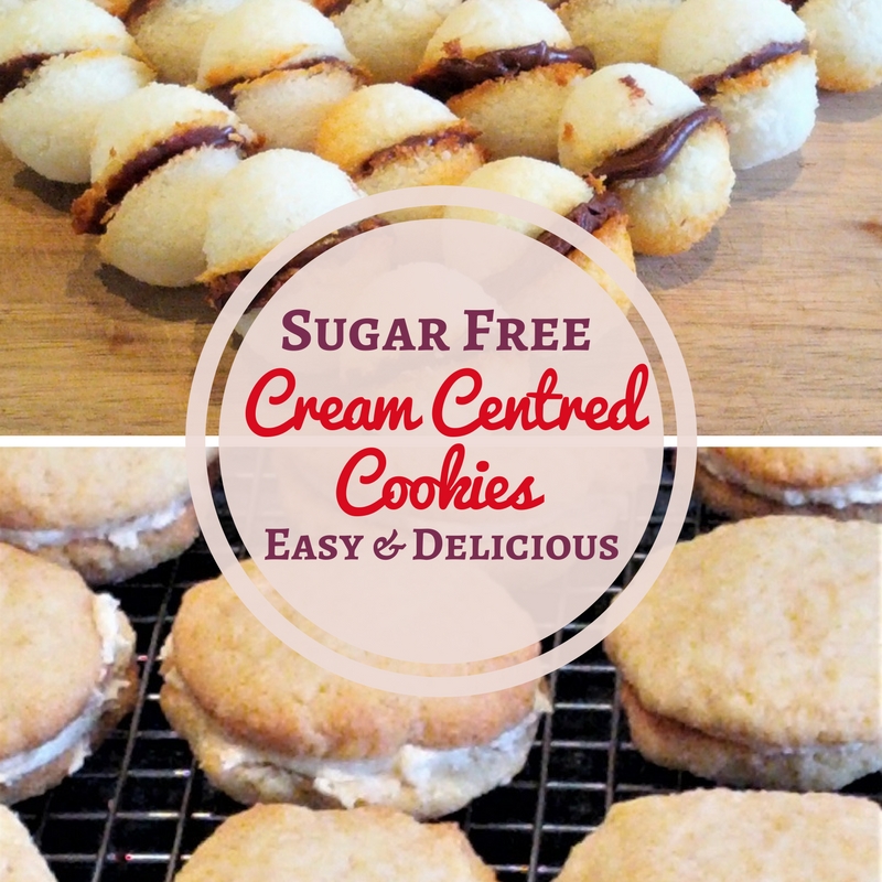 Sugar free cream-filled cookies to bake at home with no sugar. A wonderful guilt-free treat for the whole family.