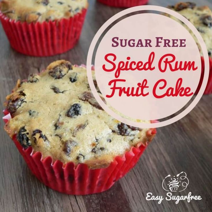 Sugar free spiced rum fruitcake