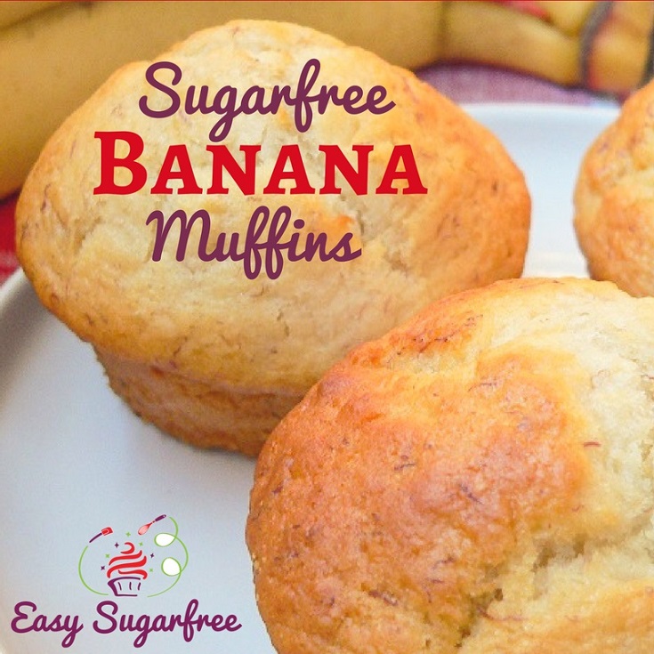 Banana muffins made without sugar